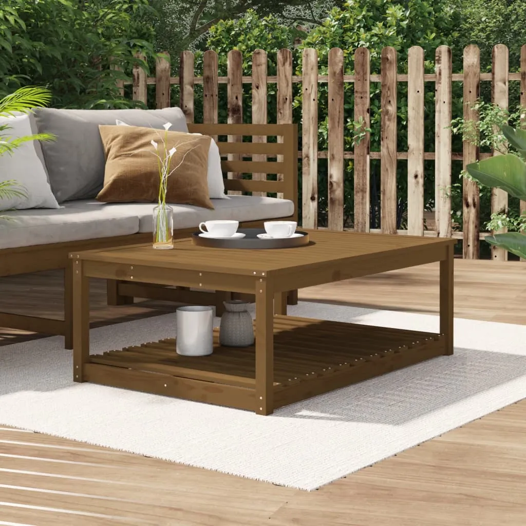 vidaXL Tavolo da Giardino Miele 121x82,5x45 cm Legno Massello di Pino