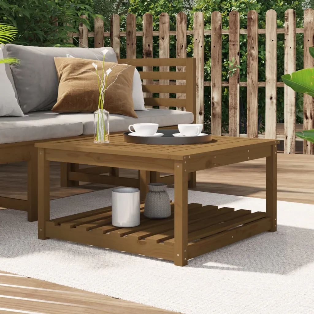 vidaXL Tavolo da Giardino Miele 82,5x82,5x45 cm Legno Massello di Pino