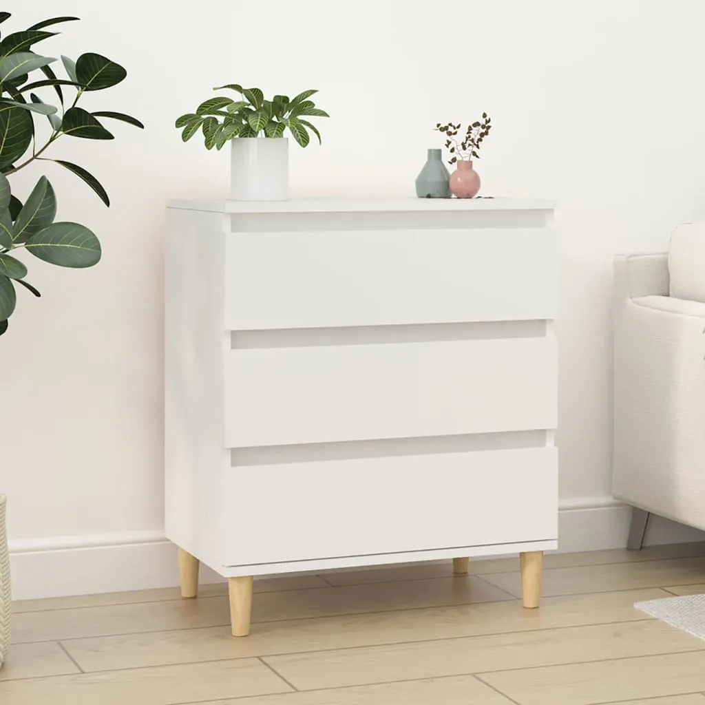 vidaXL Credenza Bianca 60x35x70 cm in Legno Multistrato