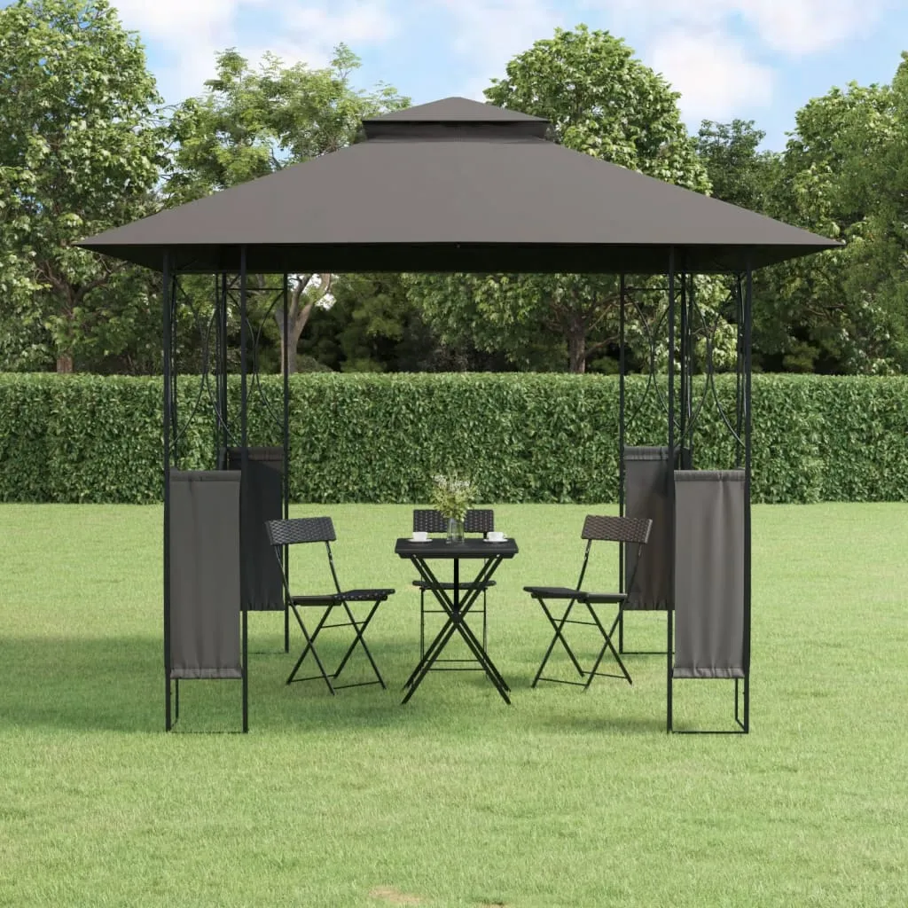 vidaXL Gazebo con Tetto Antracite 300x300x270 cm Acciaio