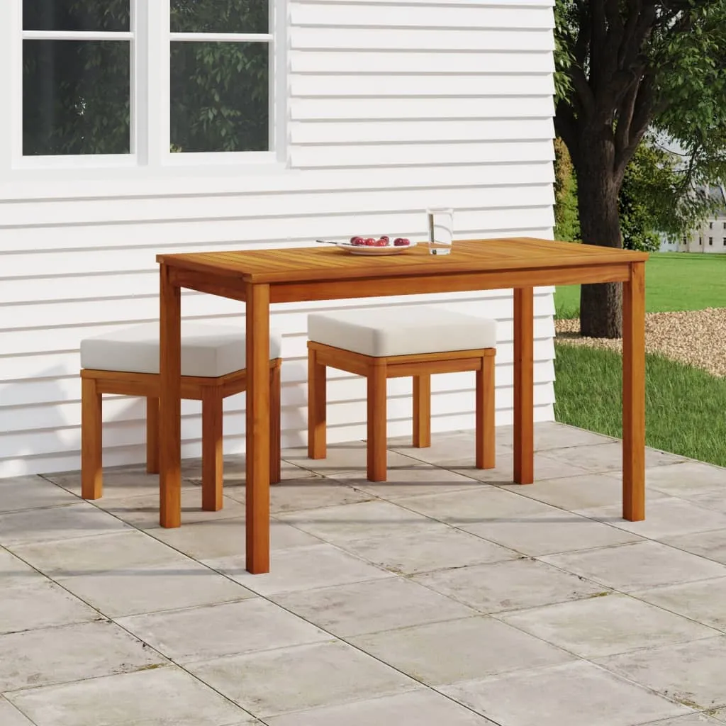 vidaXL Set da Pranzo da Giardino 3pz con Cuscini Legno Massello Acacia