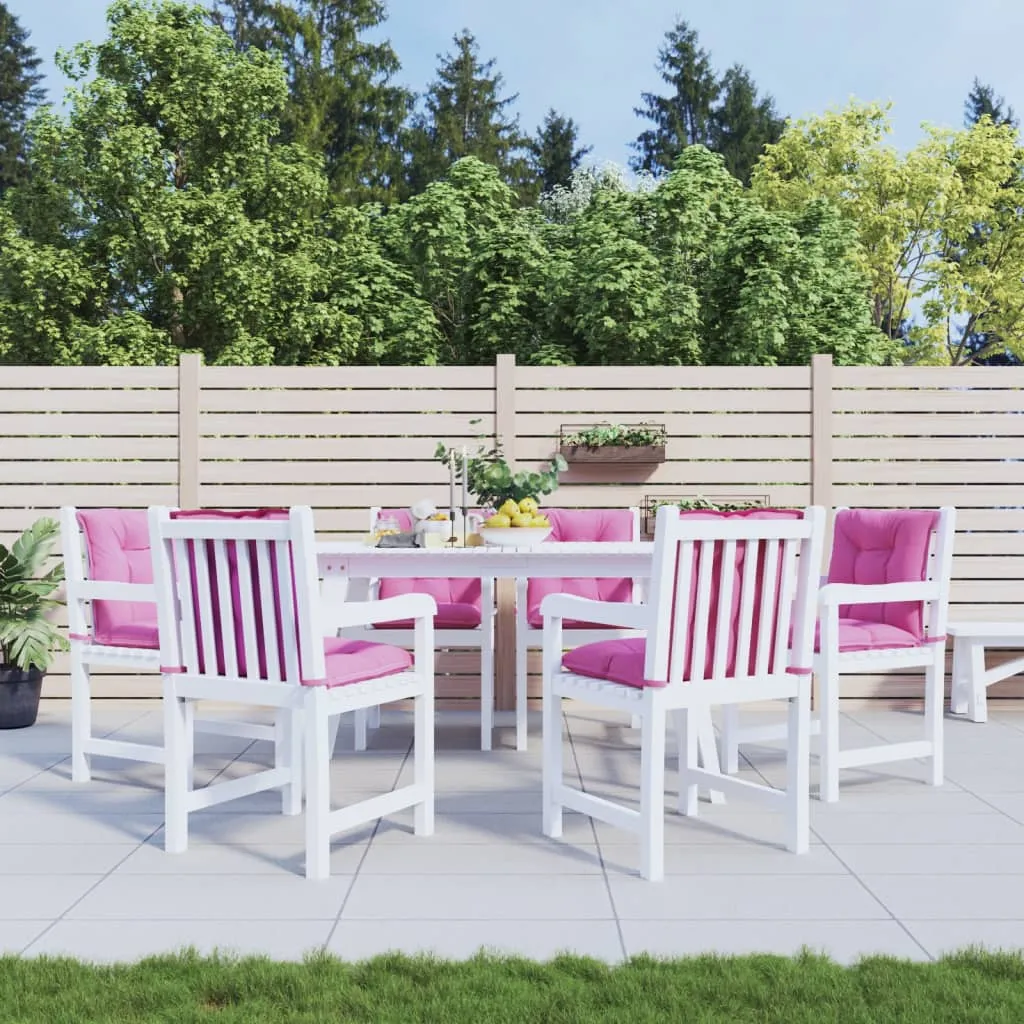 vidaXL Cuscini per Sedia da Giardino 6 pz Rosa 100x50x7 cm in Tessuto