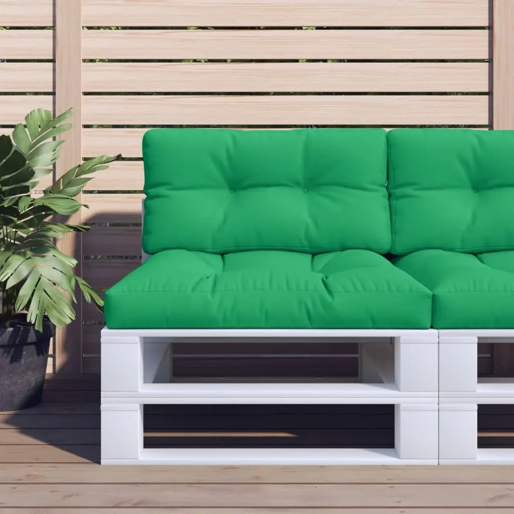 Cuscino per Pallet Verde 80x40x12 cm in Tessuto