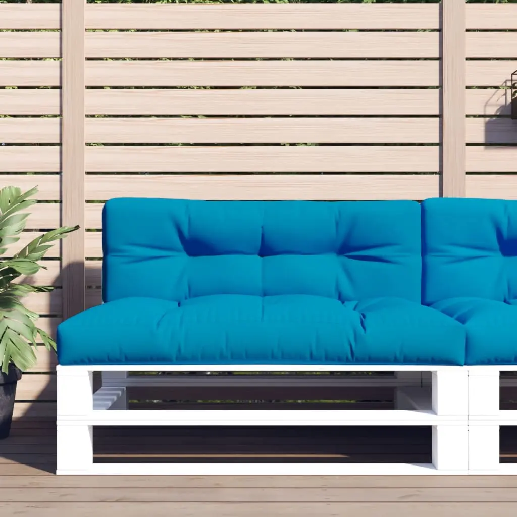 Cuscino per Pallet Blu Chiaro 120x40x12 cm in Tessuto