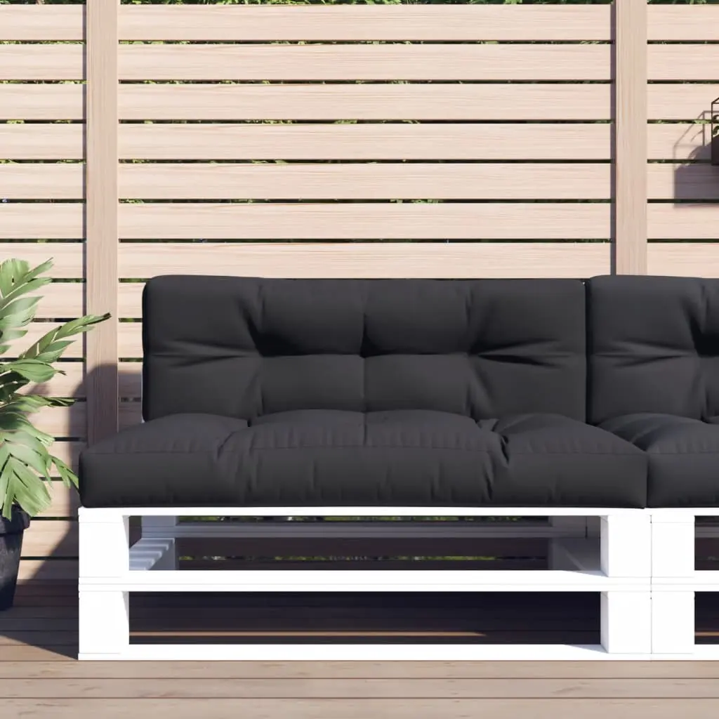 Cuscino per Pallet Nero 120x40x12 cm in Tessuto