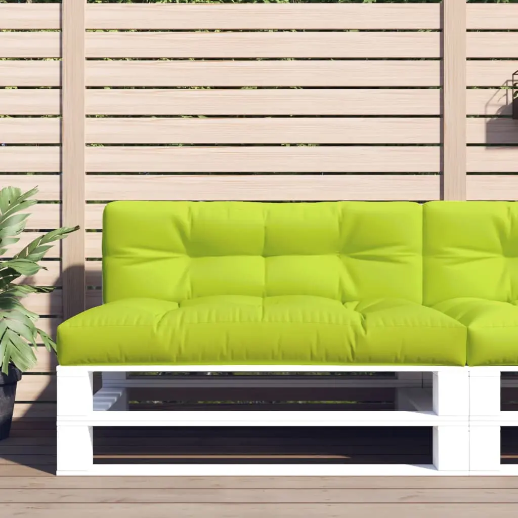 Cuscino per Pallet Verde Brillante 120x40x12 cm in Tessuto