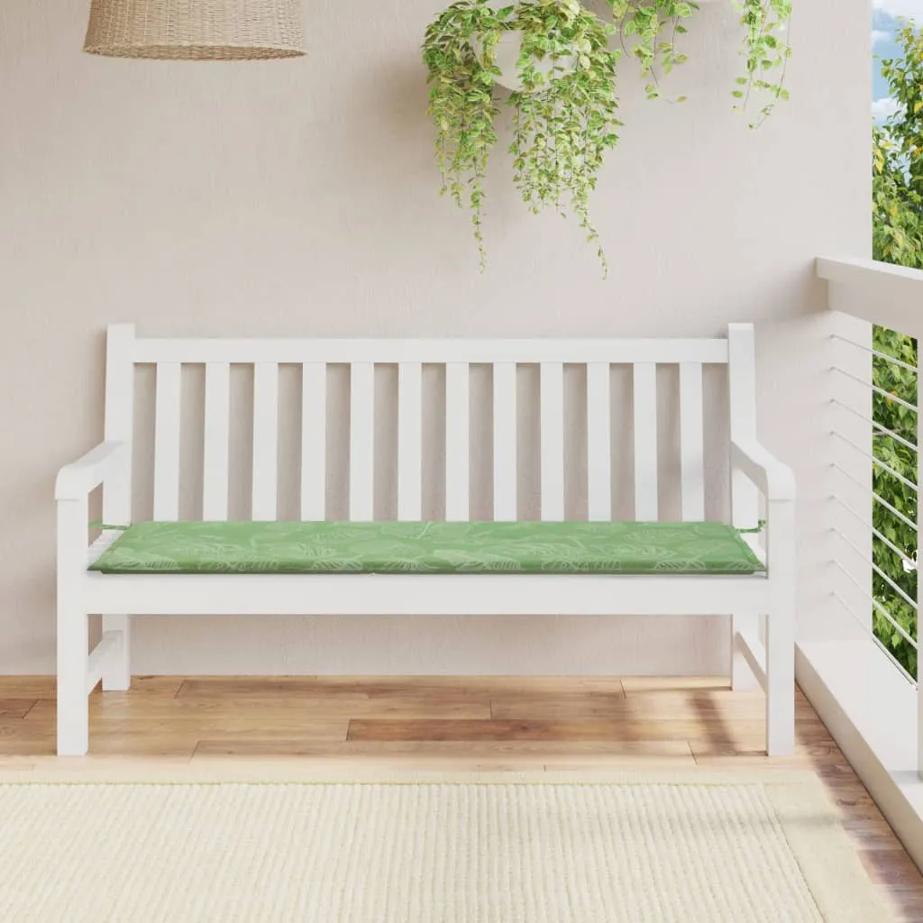 vidaXL Cuscino per Panca a Foglie 150x50x3 cm in Tessuto Oxford