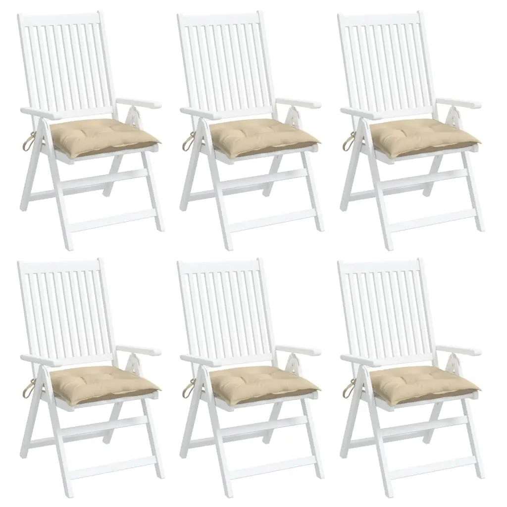 Cuscini per Pallet 6 pz Beige 50x50x7 cm Tessuto Oxford