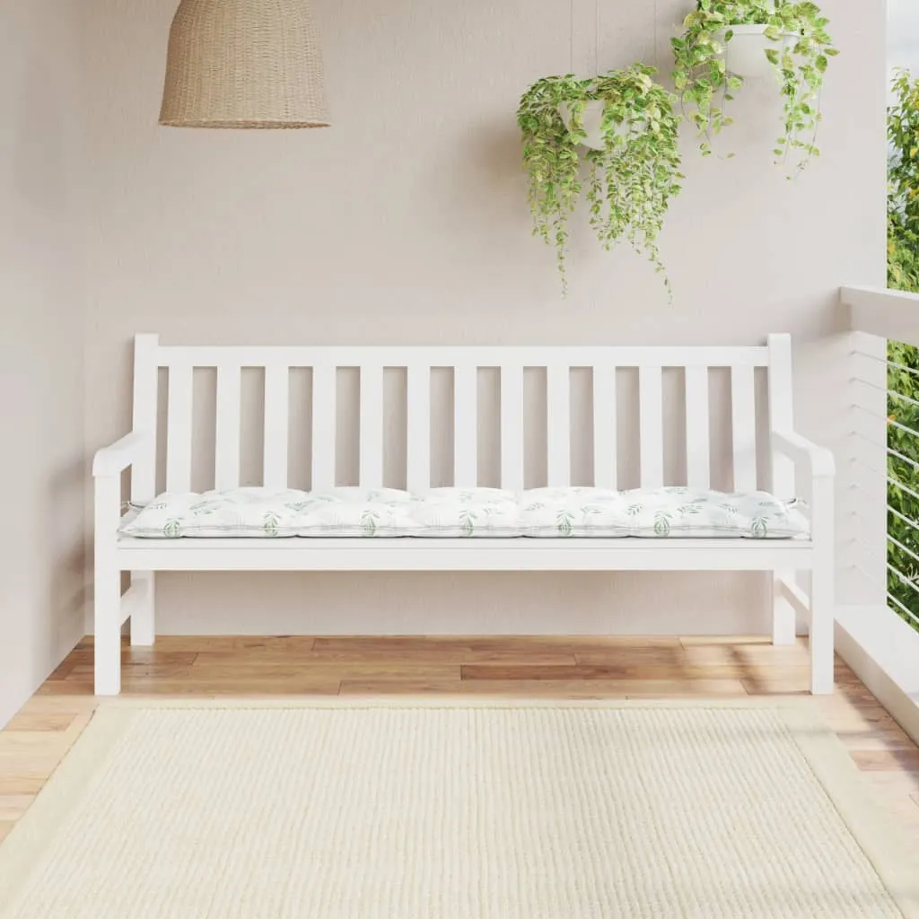 vidaXL Cuscino per Panca a Foglie 180x50x7 cm in Tessuto Oxford