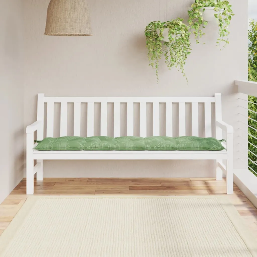 vidaXL Cuscino per Panca a Foglie 180x50x7 cm in Tessuto Oxford