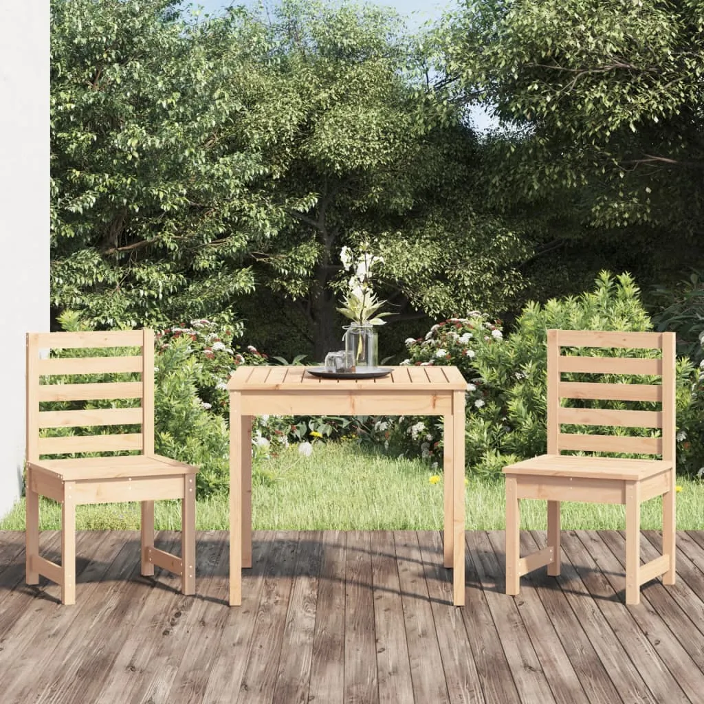 vidaXL Set Bistrot da Giardino 3 pz in Legno Massello di Pino