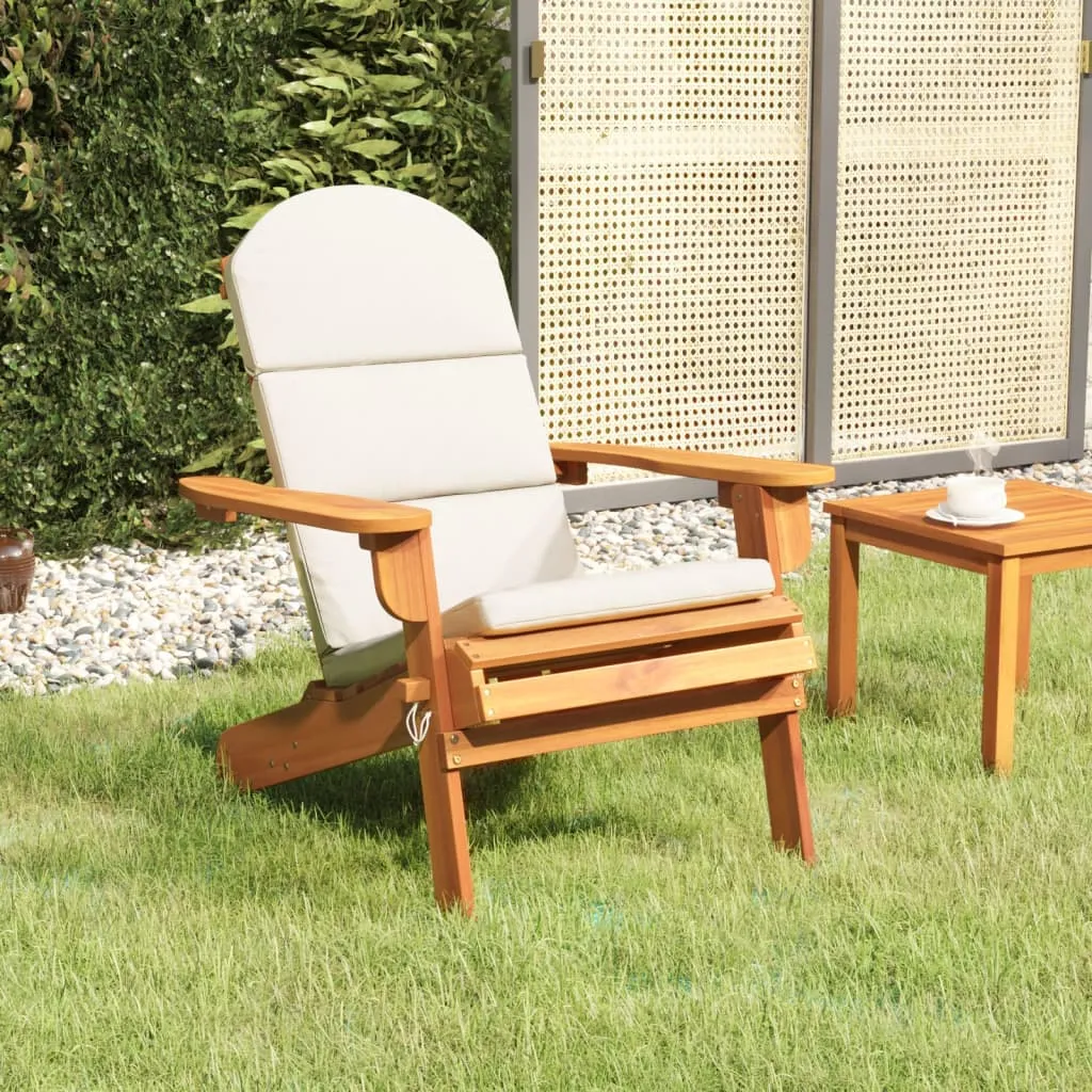 vidaXL Sedia Adirondack da Giardino con Cuscini Legno Massello Acacia