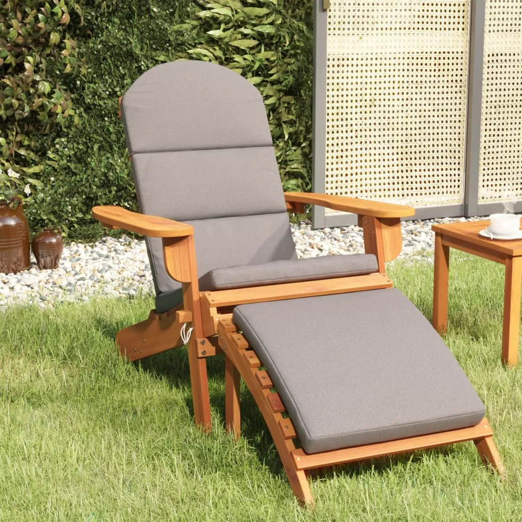 vidaXL Sedia Adirondack Giardino con Poggiapiedi Legno Massello Acacia