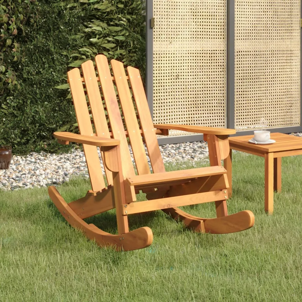 vidaXL Sedia a Dondolo Adirondack in Legno Massello di Acacia