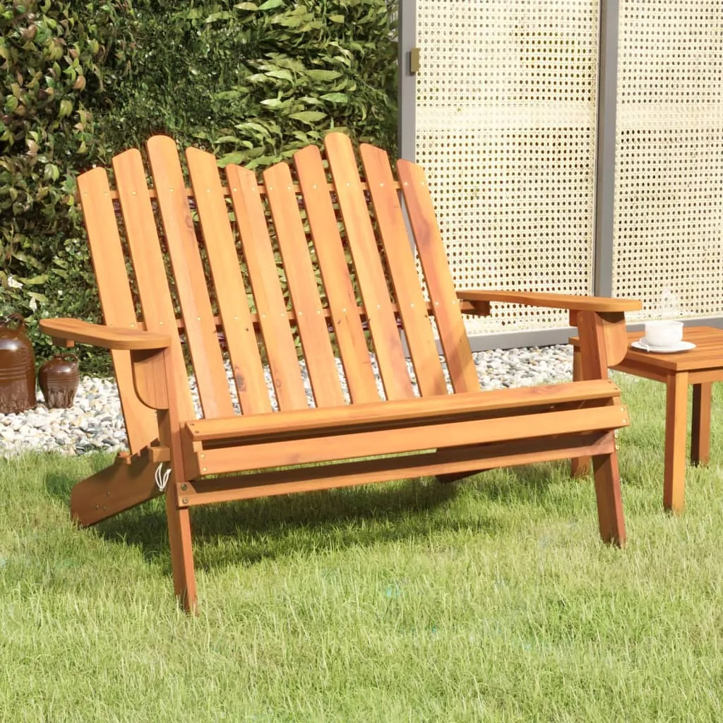 vidaXL Panchina da Giardino Adirondack 126 cm Legno Massello di Acacia