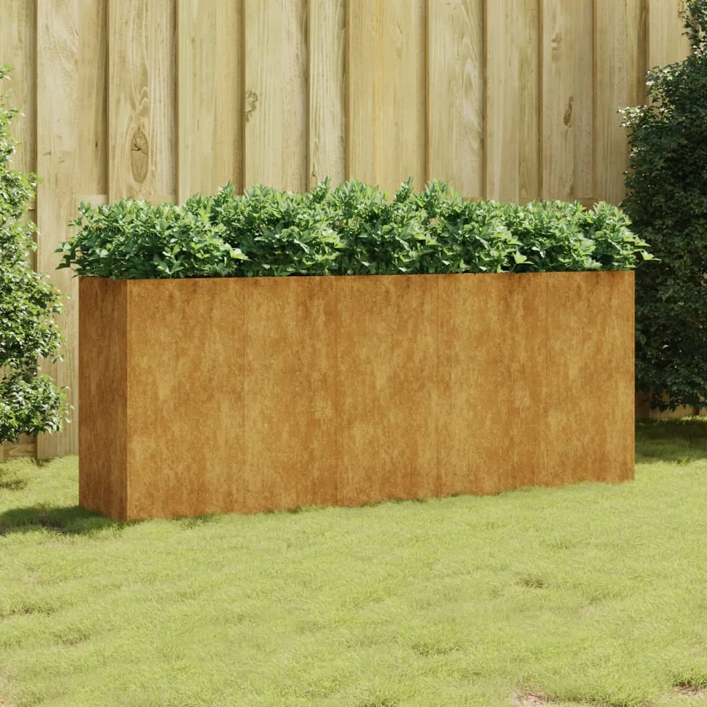 vidaXL Fioriera Rialzata da Giardino 200x40x80 cm in Acciaio Corten