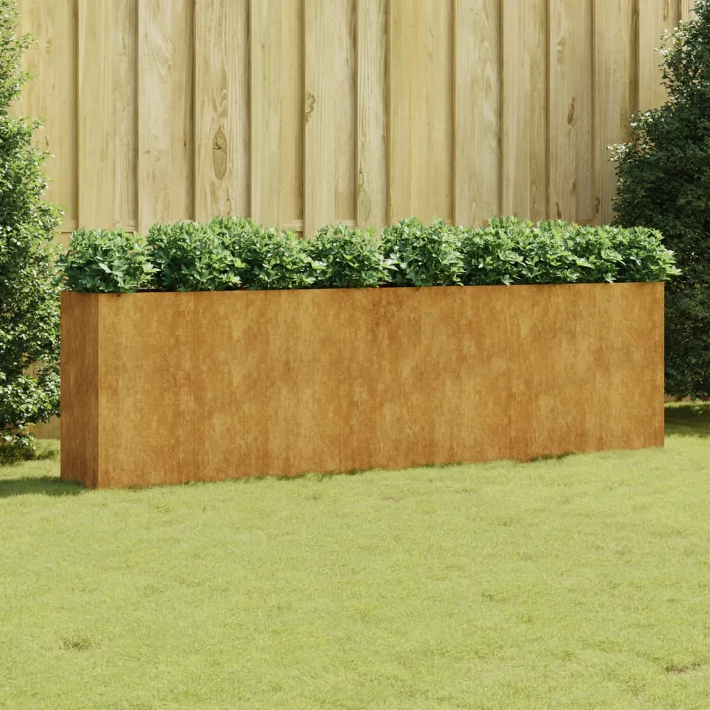 vidaXL Fioriera Rialzata da Giardino 280x40x80 cm in Acciaio Corten