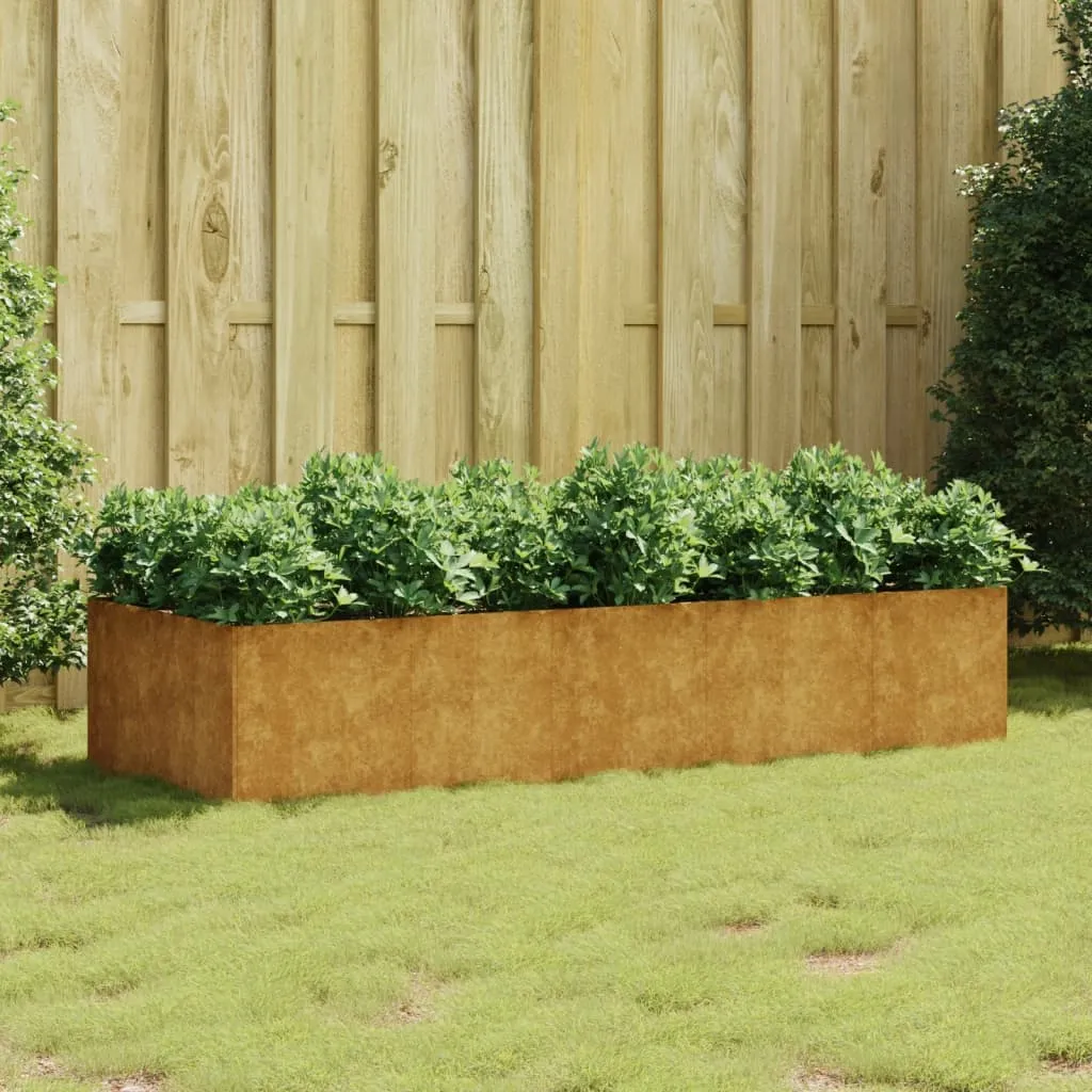 vidaXL Fioriera Rialzata da Giardino 200x80x40 cm in Acciaio Corten