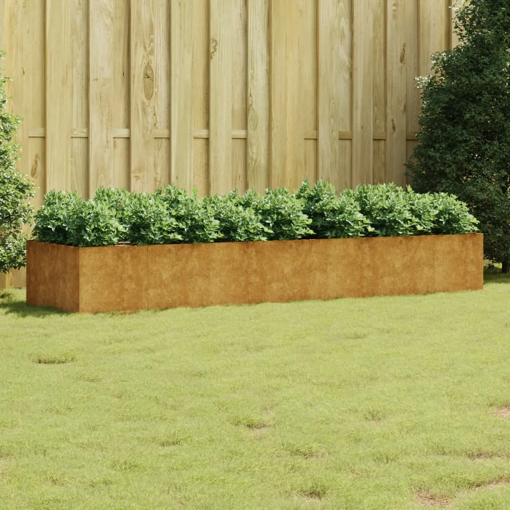 vidaXL Fioriera Rialzata da Giardino 280x80x40 cm in Acciaio Corten