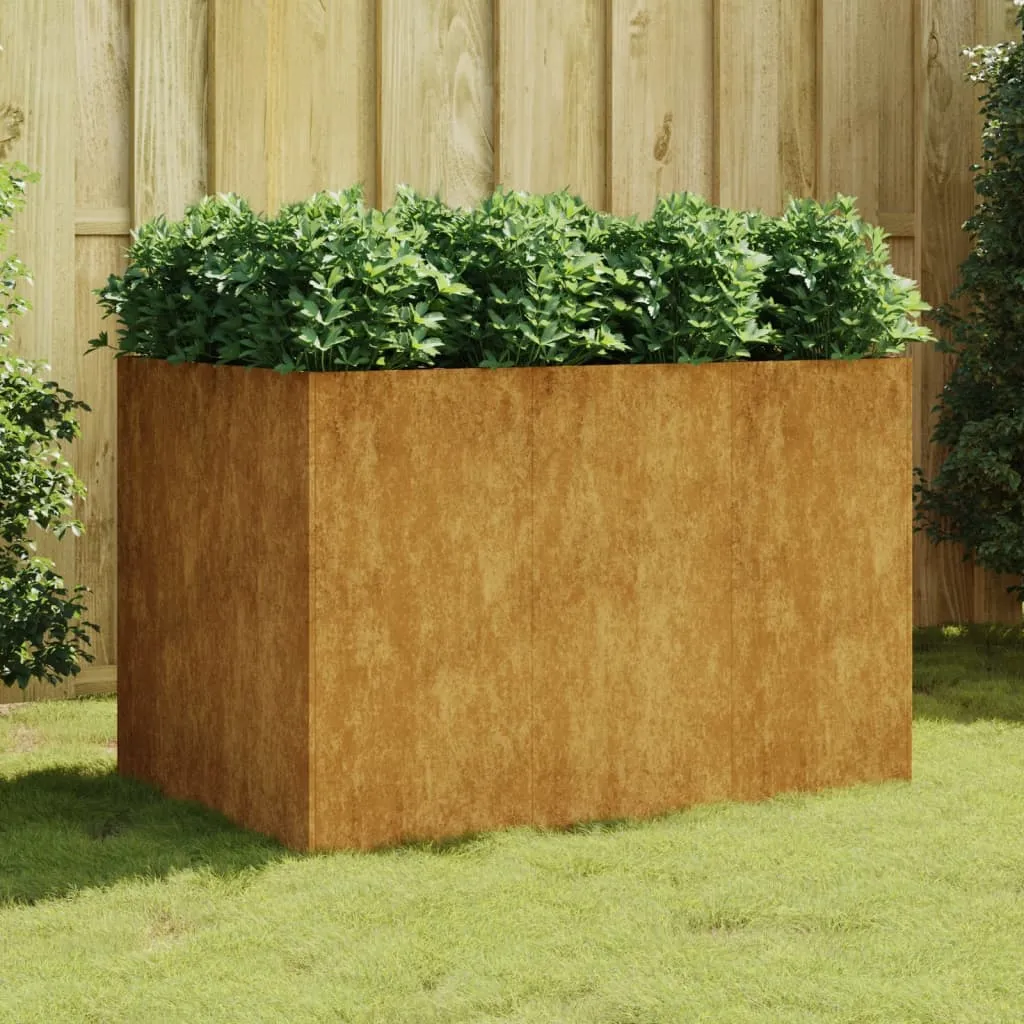 vidaXL Fioriera Rialzata da Giardino 120x80x80 cm in Acciaio Corten