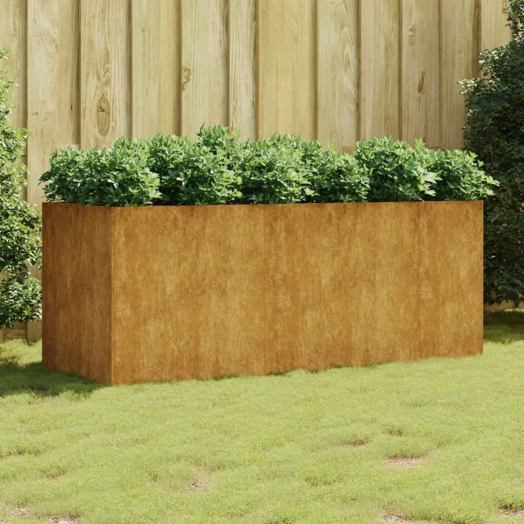 vidaXL Fioriera Rialzata da Giardino 200x80x80 cm in Acciaio Corten