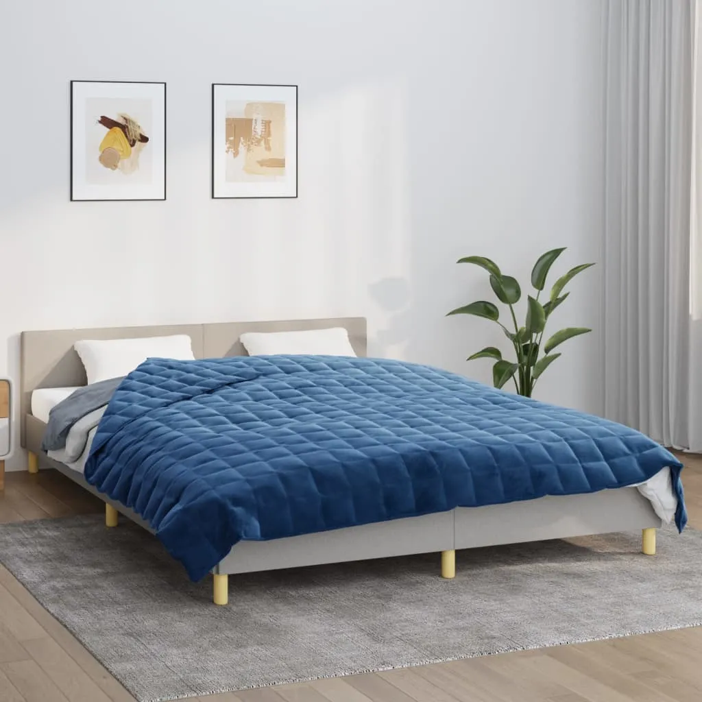 vidaXL Coperta Ponderata Blu 220x240 cm 11 kg Tessuto