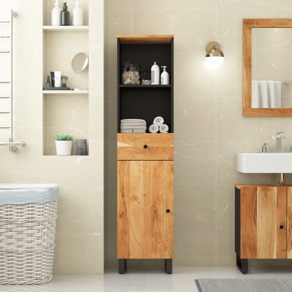 vidaXL Mobile da Bagno 38x33x160 cm in Legno Massello di Acacia