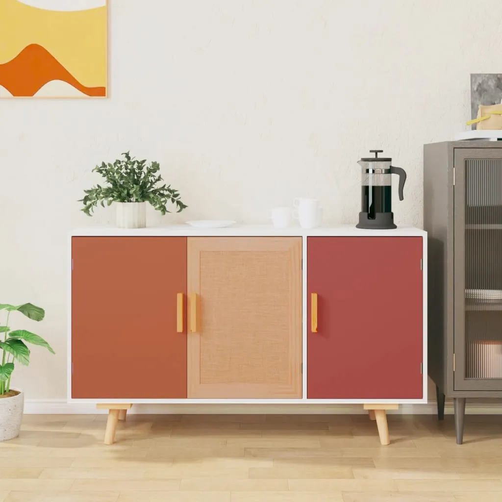 vidaXL Credenza Bianca 105x30x65,5 cm in Legno Multistrato