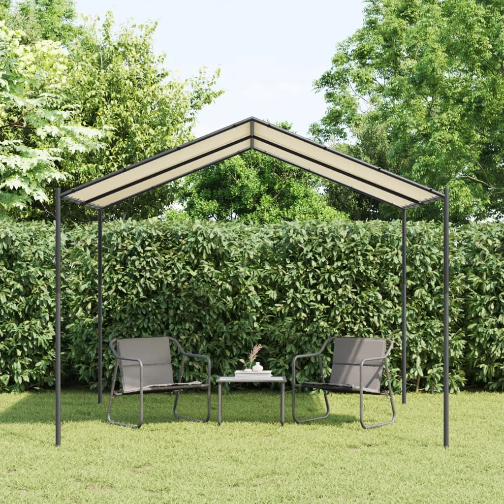 vidaXL Tenda a Baldacchino Beige 3x3 m in Acciaio e Tessuto