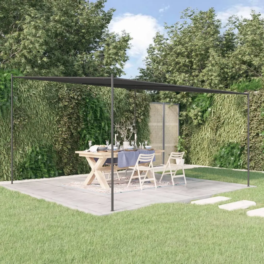 Gazebo Antracite 4x4 m 180 g/m² Tessuto e Acciaio