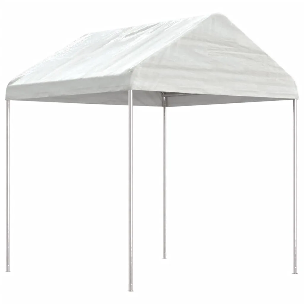 vidaXL Gazebo con Tetto Bianco 2,28x2,23x2,69 m in Polietilene