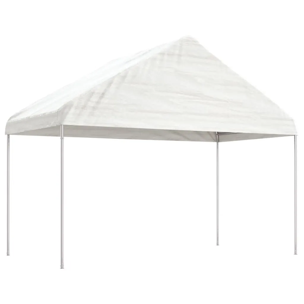 vidaXL Gazebo con Tetto Bianco 4,08x2,23x3,22 m in Polietilene