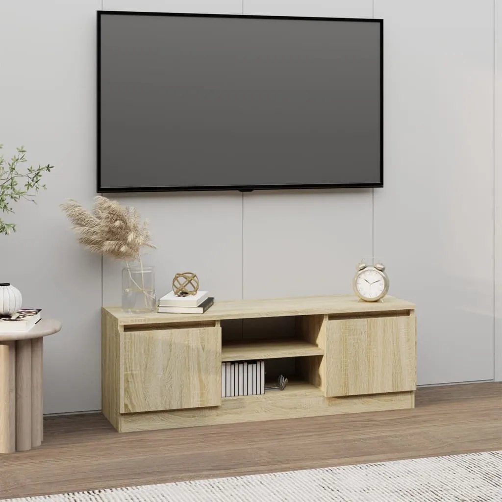 vidaXL Mobile Porta TV con Anta Rovere Sonoma 102x30x36 cm