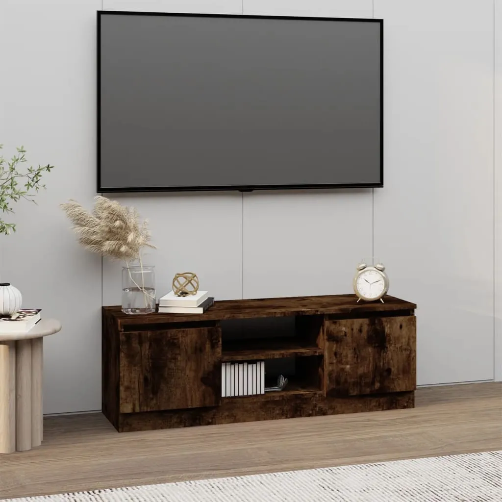 vidaXL Mobile Porta TV con Anta Rovere Fumo 102x30x36 cm