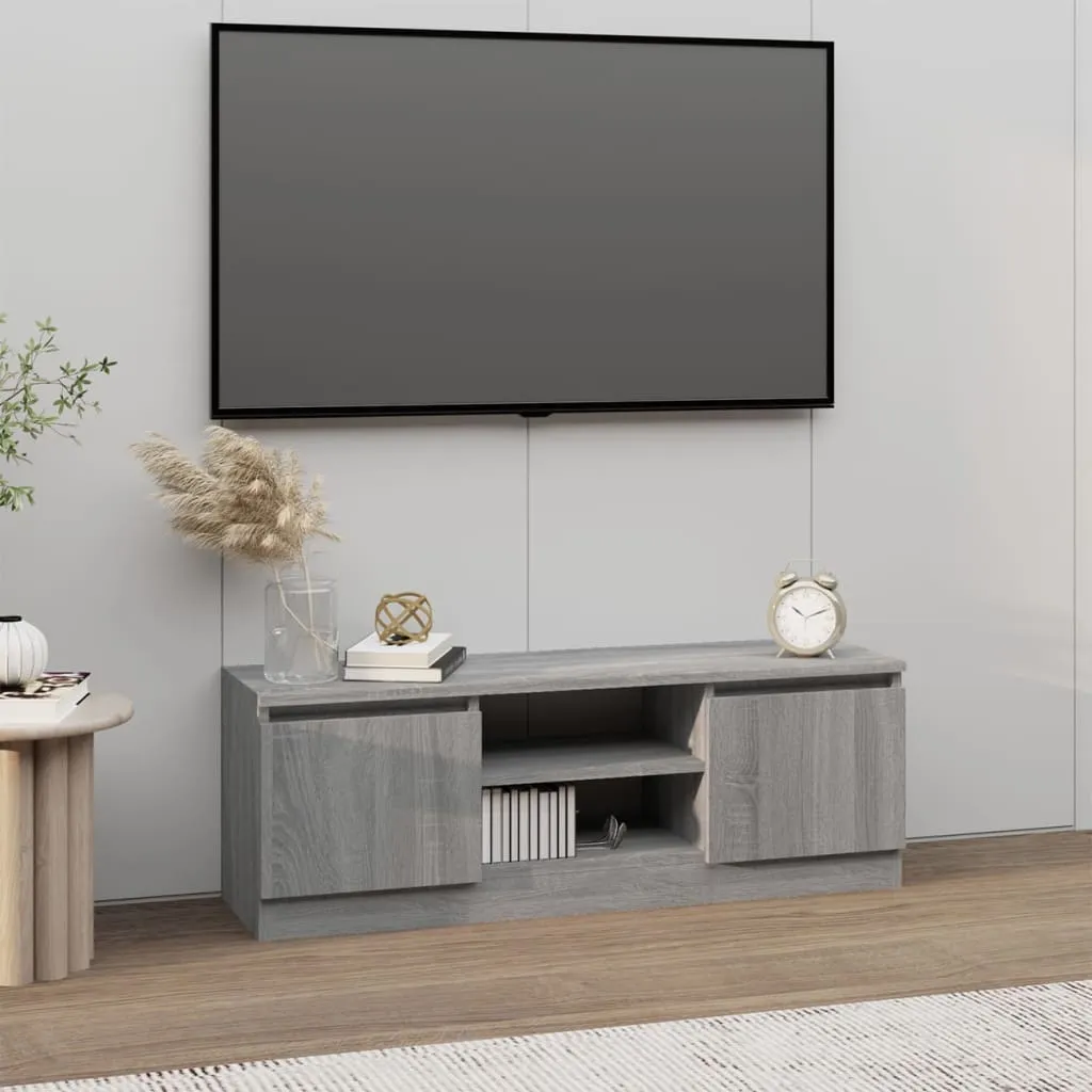 vidaXL Mobile Porta TV con Anta Grigio Sonoma 102x30x36 cm