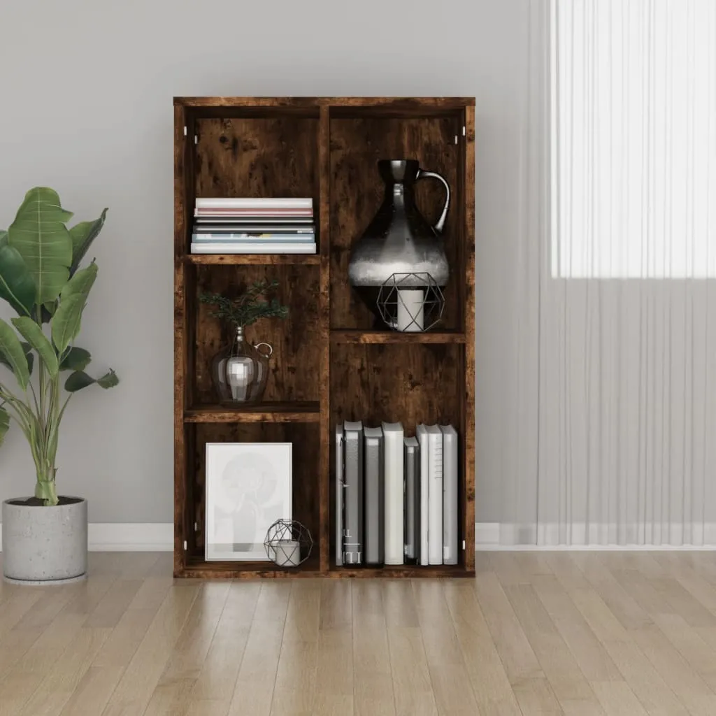 vidaXL Libreria/Credenza Rovere Fumo 50x25x80 cm in Legno Multistrato