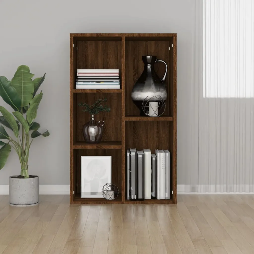 vidaXL Libreria/Credenza Rovere Marrone 50x25x80 cm Legno Multistrato