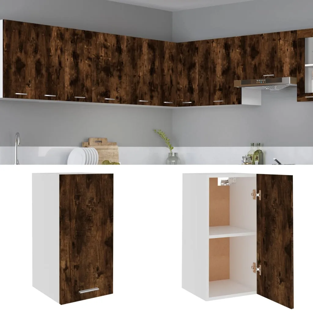 vidaXL Mobile Pensile Rovere Fumo 29,5x31x60 cm in Legno Multistrato