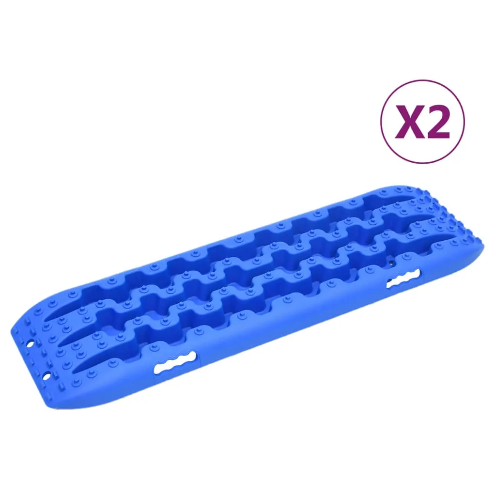 vidaXL Tavole di Trazione 2 pz Blu 106x30,5x7 cm Nylon