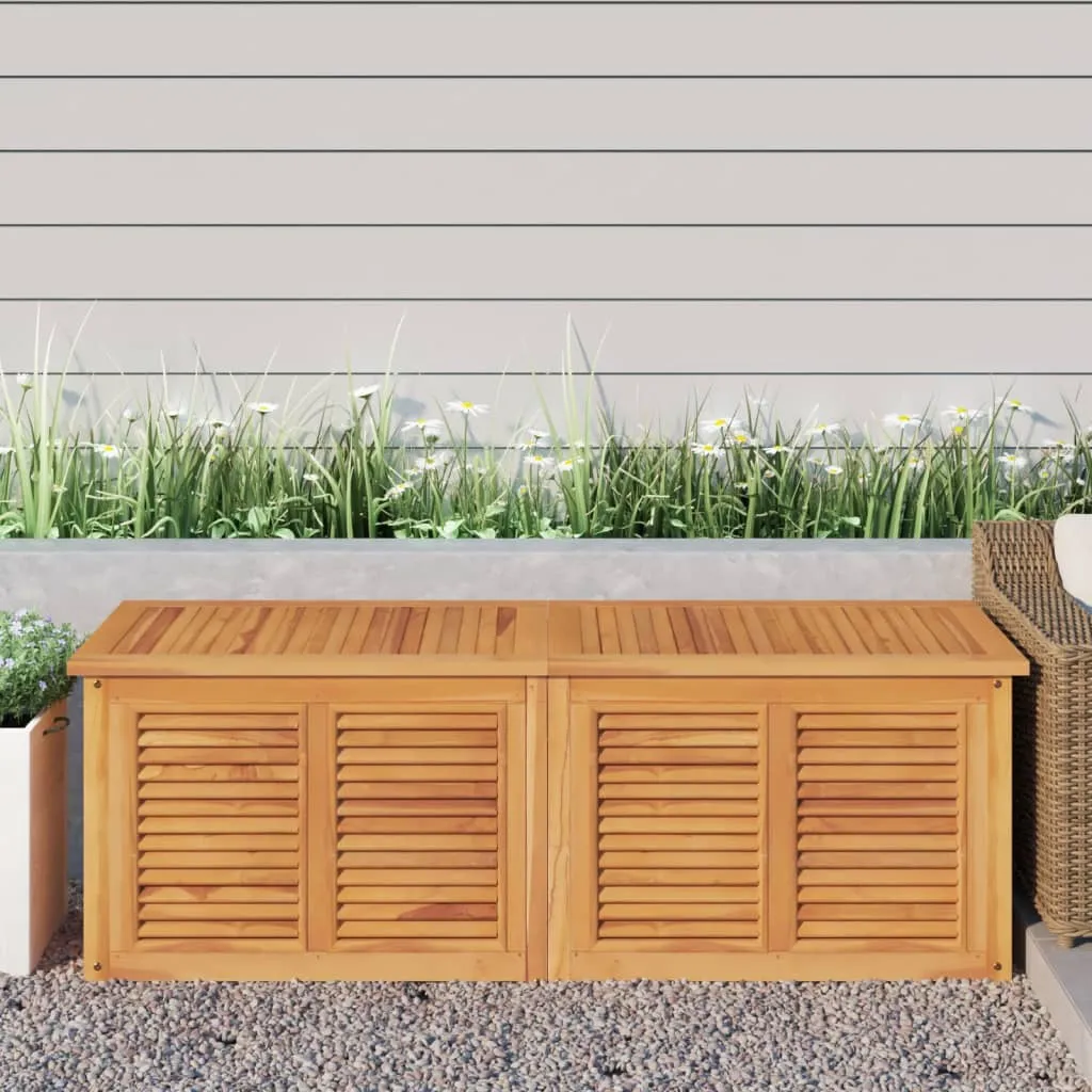 vidaXL Contenitore Giardino con Borsa 150x50x53cm Legno Massello Teak