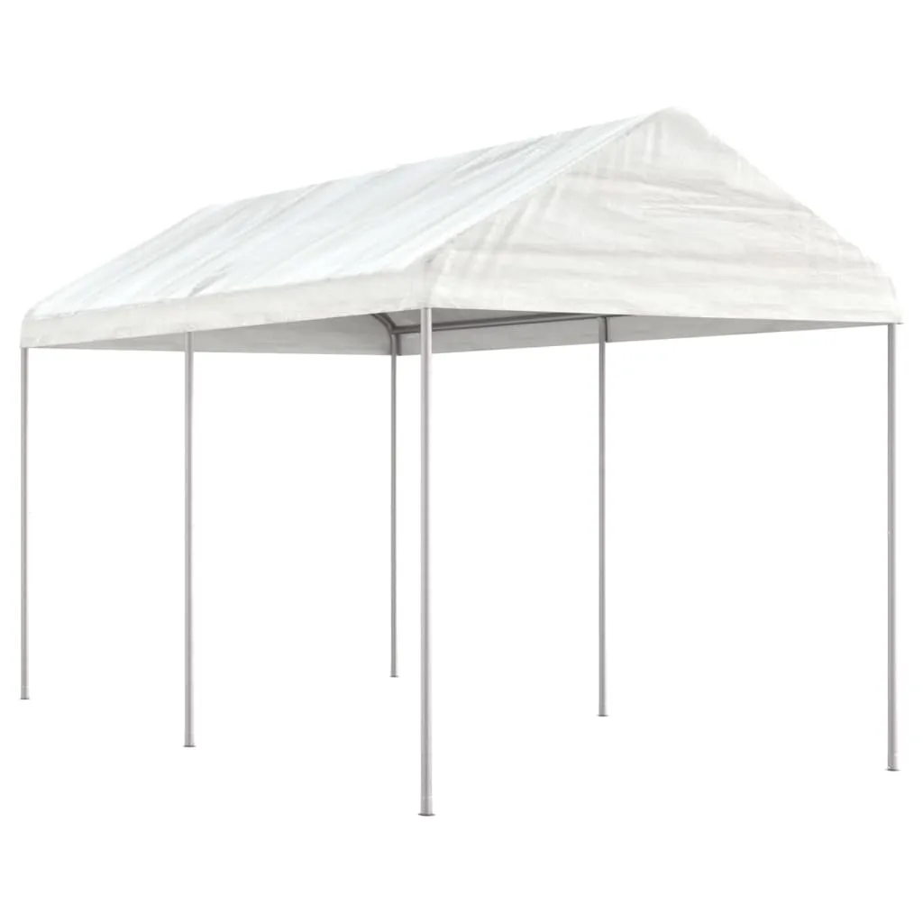 vidaXL Gazebo con Tetto Bianco 4,46x2,28x2,69 m in Polietilene