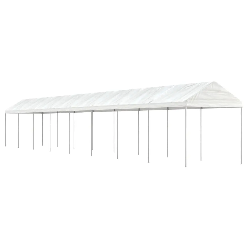 vidaXL Gazebo con Tetto Bianco 17,84x2,28x2,69 m in Polietilene