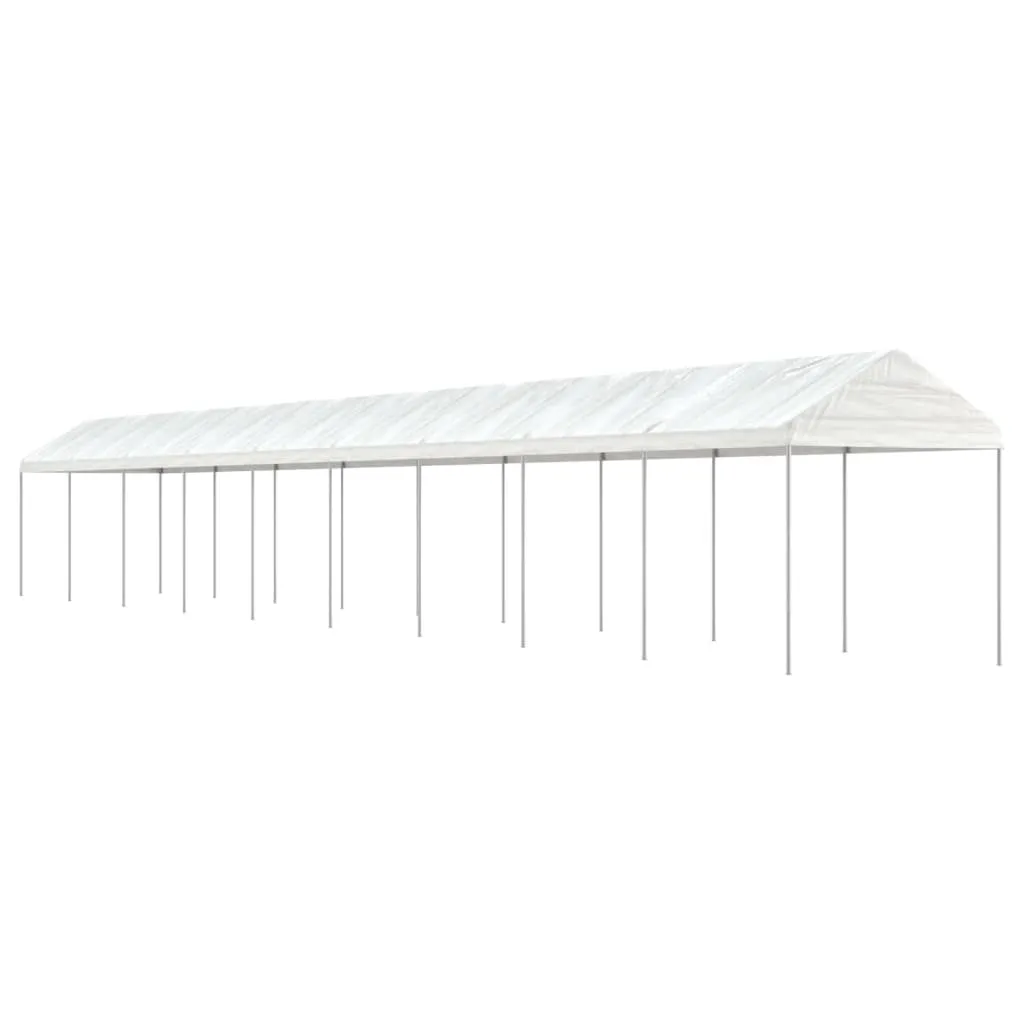 vidaXL Gazebo con Tetto Bianco 20,07x2,28x2,69 m in Polietilene