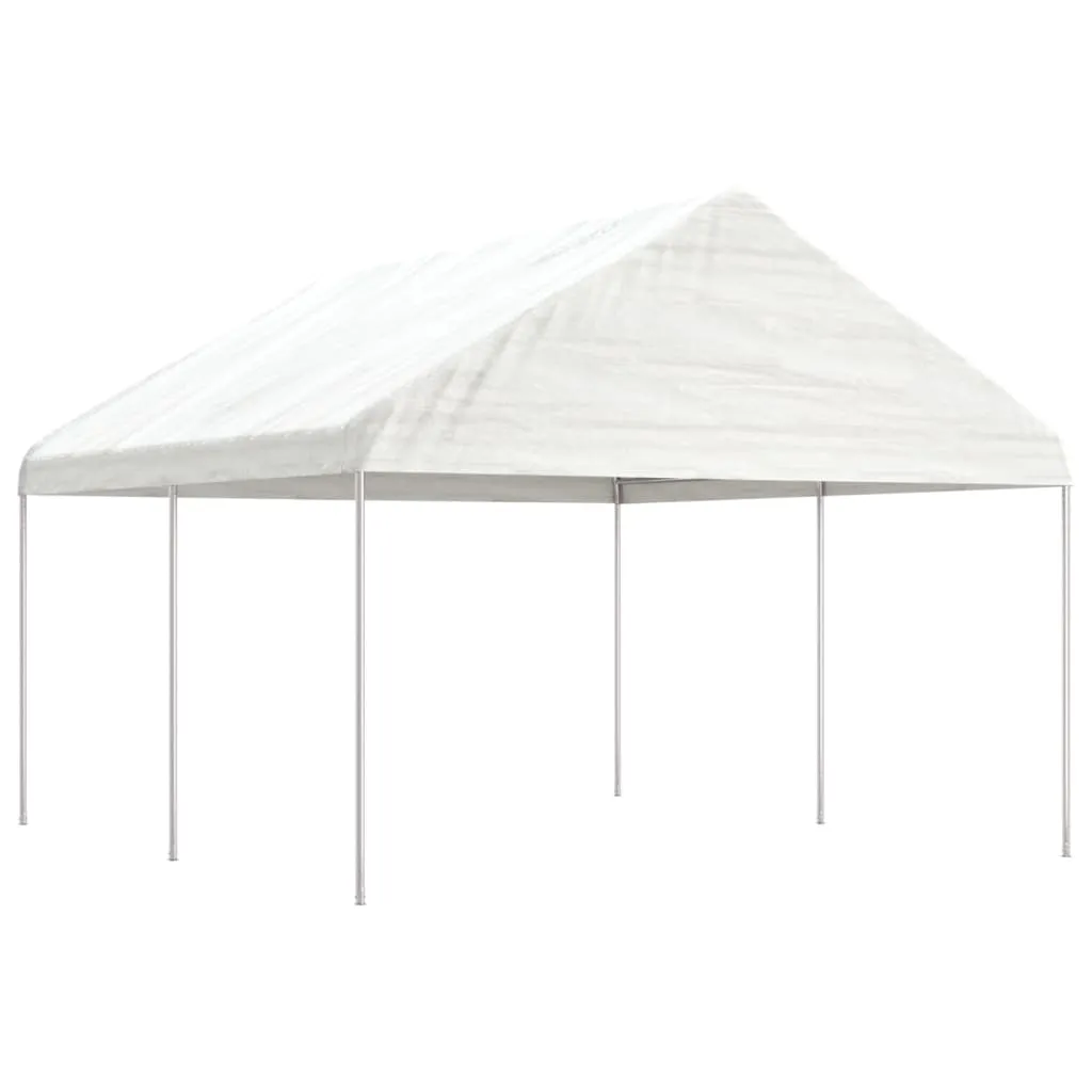 vidaXL Gazebo con Tetto Bianco 4,46x4,08x3,22 m in Polietilene