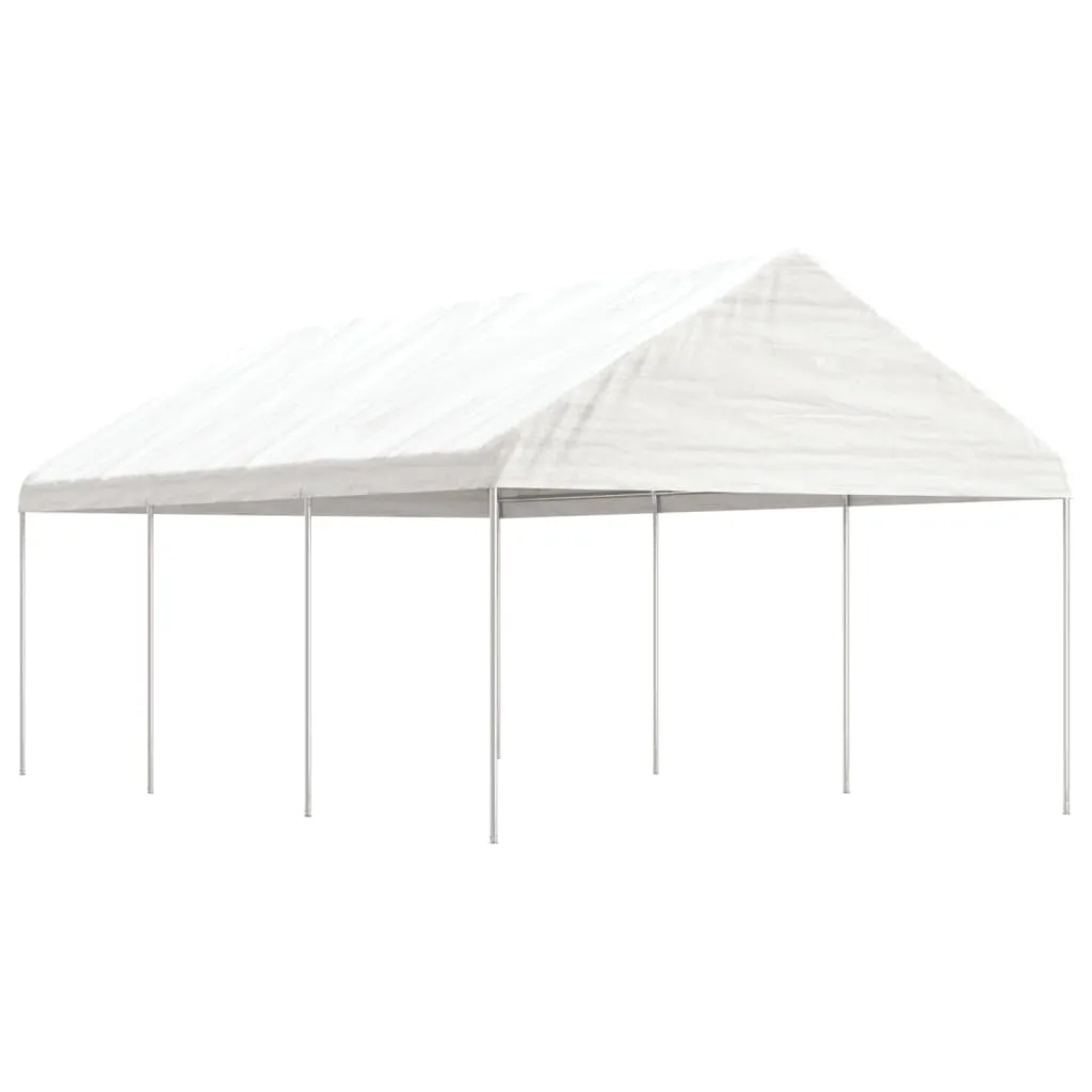 vidaXL Gazebo con Tetto Bianco 6,69x4,08x3,22 m in Polietilene