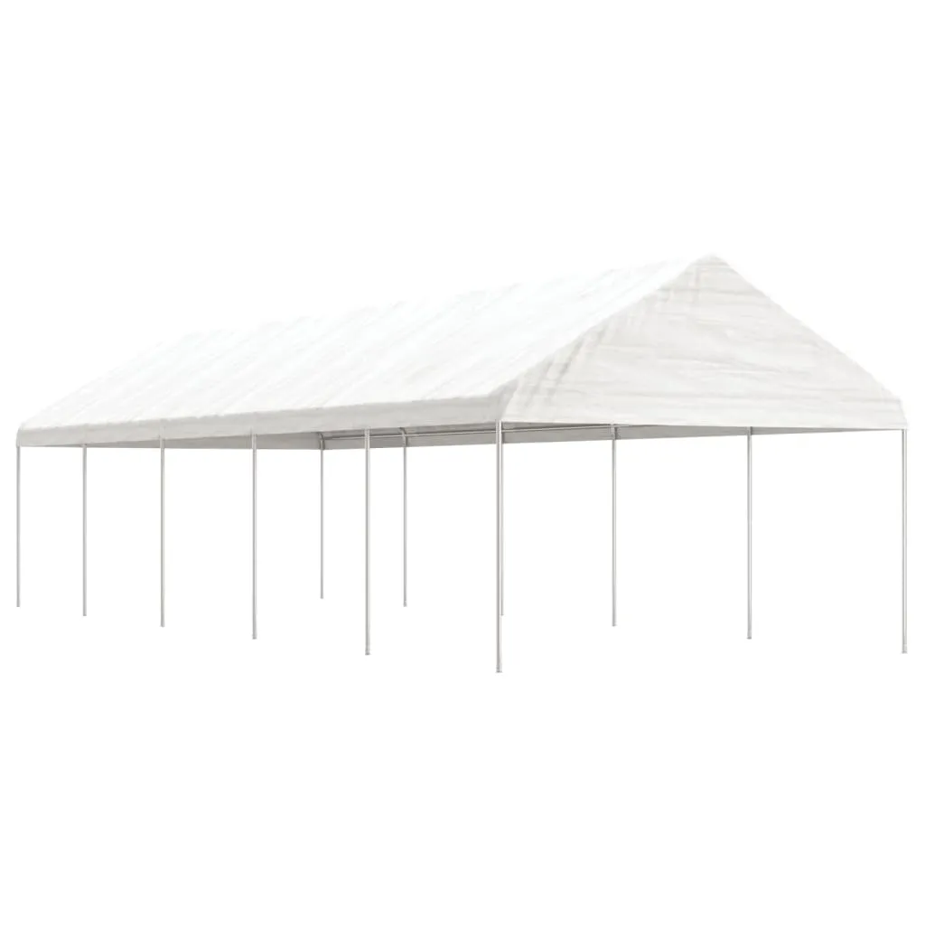 vidaXL Gazebo con Tetto Bianco 11,15x4,08x3,22 m in Polietilene