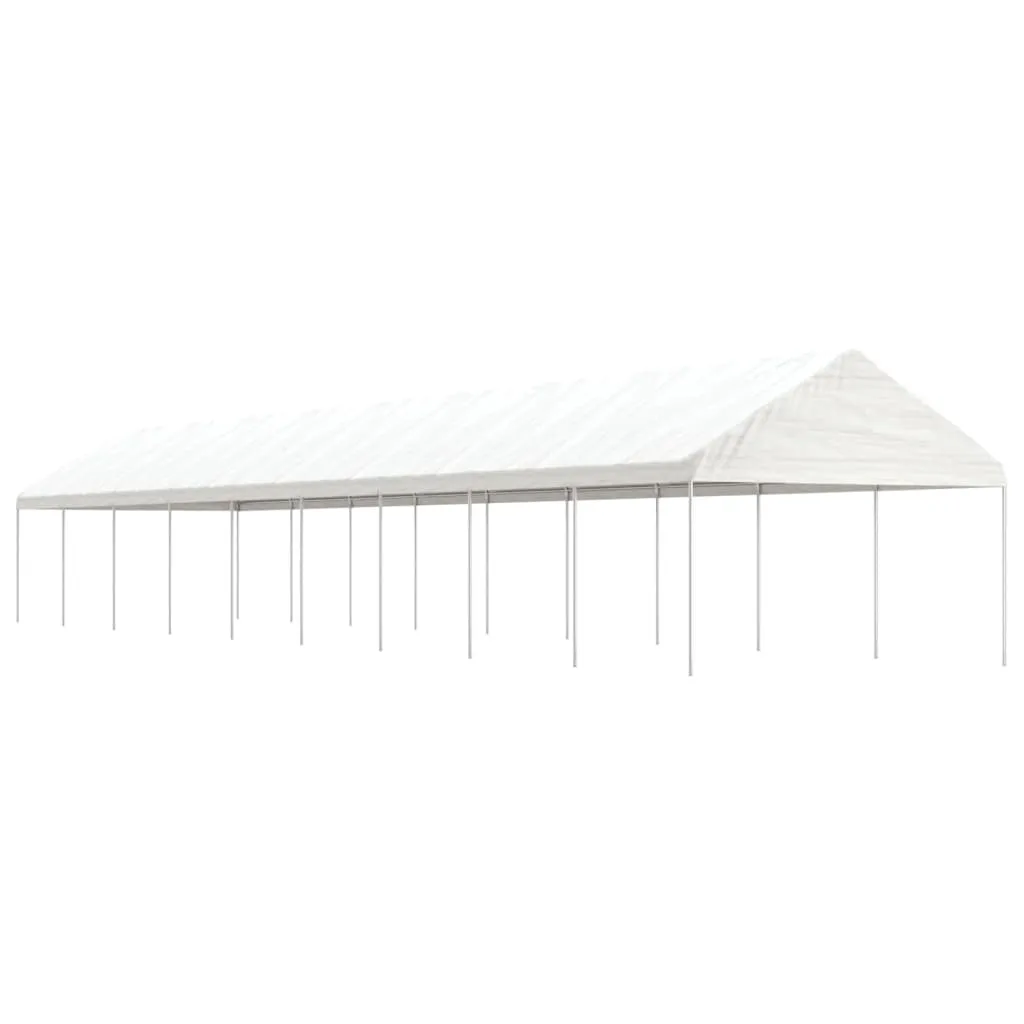 vidaXL Gazebo con Tetto Bianco 20,07x4,08x3,22 m in Polietilene