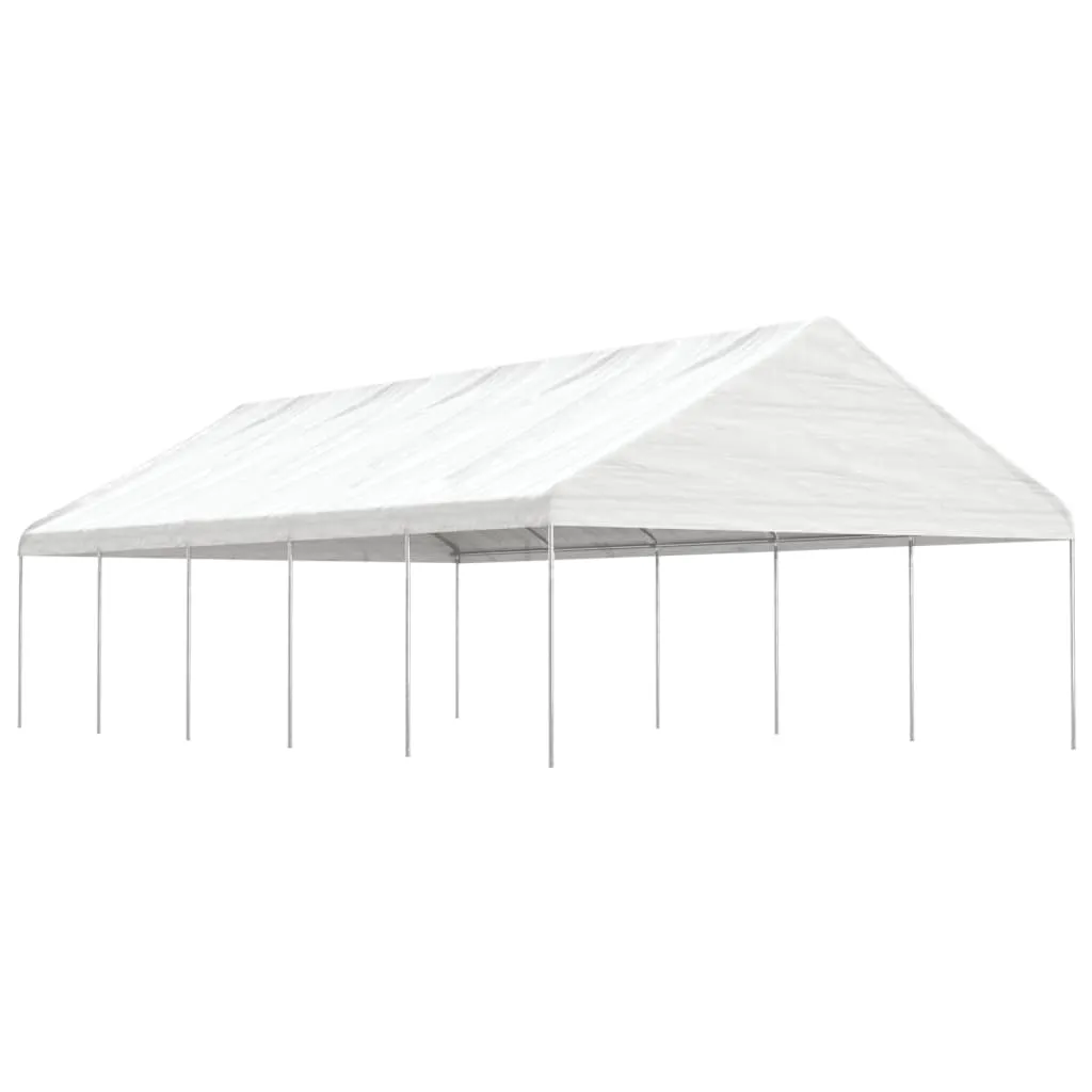 vidaXL Gazebo con Tetto Bianco 11,15x5,88x3,75 m in Polietilene