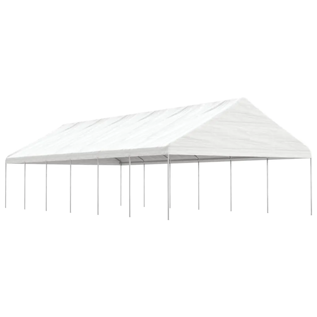 vidaXL Gazebo con Tetto Bianco 13,38x5,88x3,75 m in Polietilene