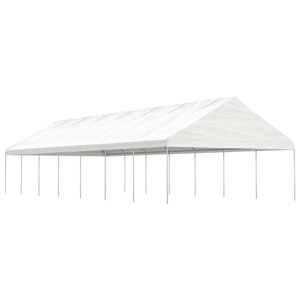 vidaXL Gazebo con Tetto Bianco 15,61x5,88x3,75 m in Polietilene